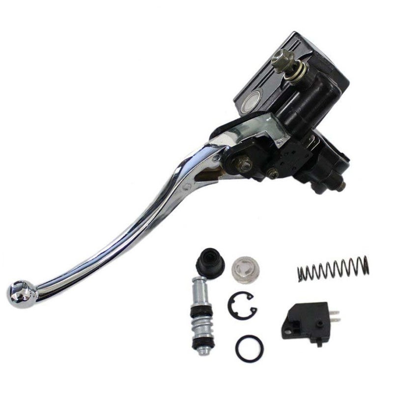 HURI Brake Master Cylinder with Left Clutch Lever for Yamaha Virago 750 920 1000 1100 XV1000 XV250 XV500 XV535 XV550 XV750 XV920 - Image 2